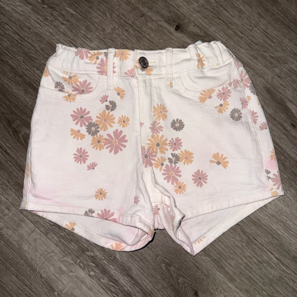 Abercrombie Kids Floral Print Shorts - White and Pink